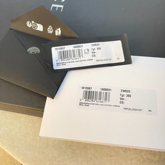 Versace Women's Greca Low Top White and Grey Sneakers, 1012657, Sizes 37, 38 - Picture 8 of 16